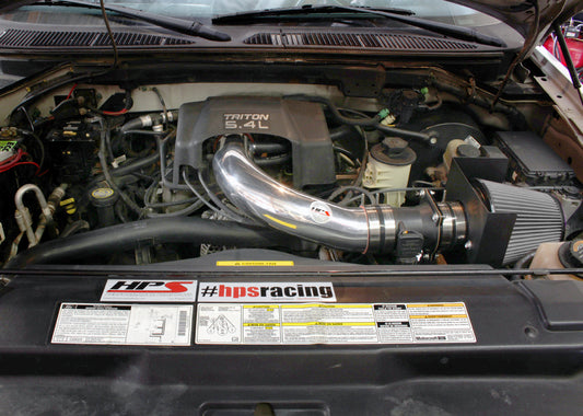 HPS Performance Air Intake Kit with Heat Shield, Polished, 827-540P