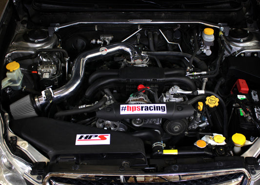 HPS Performance Air Intake Kit with Heat Shield, Polished, 827-557P