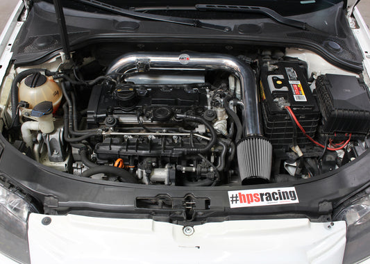 HPS Performance Air Intake Kit with Heat Shield, Polished, 827-564P