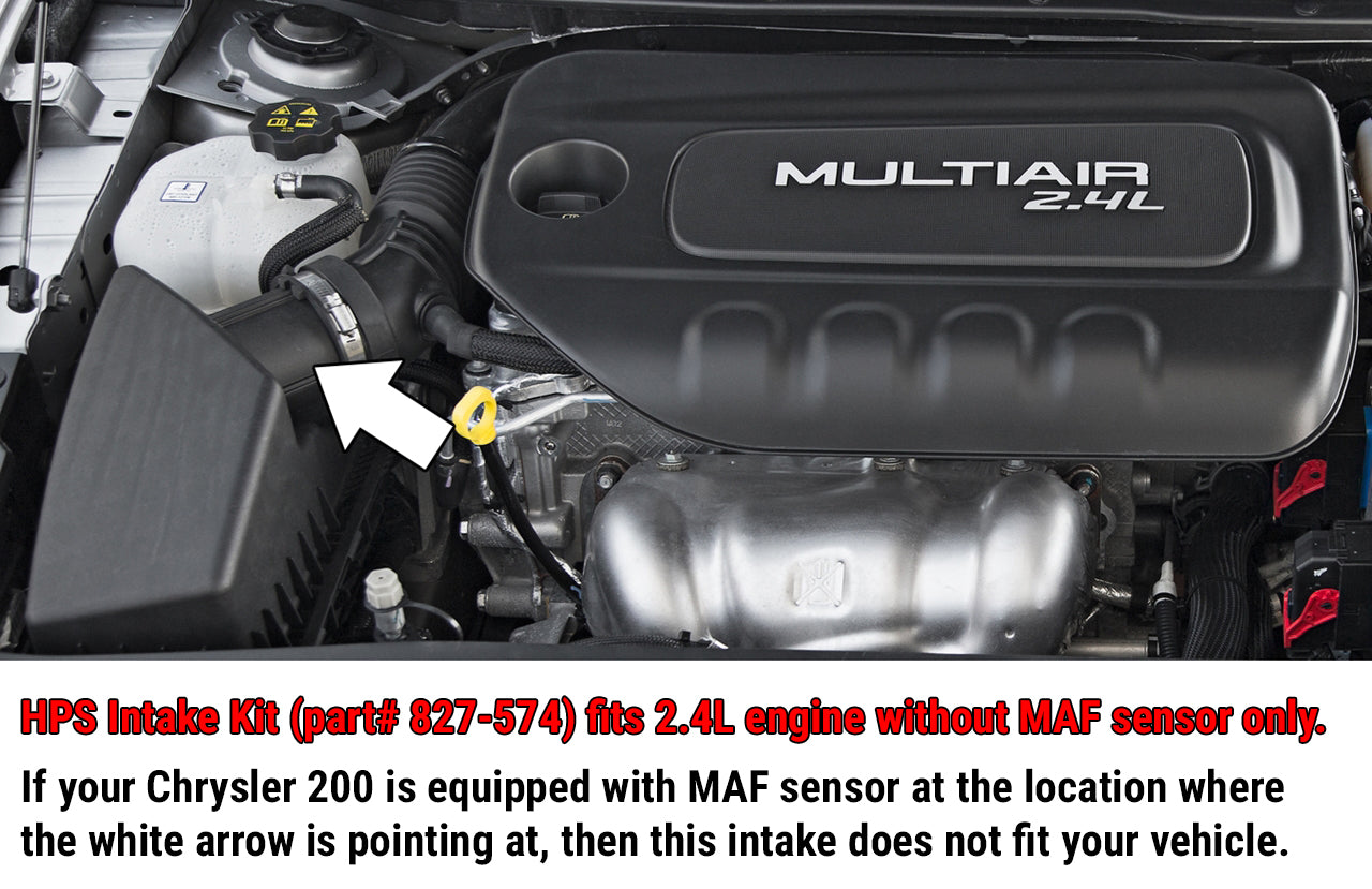 HPS Performance Air Intake Kit with Heat Shield, Black, 827-574WB