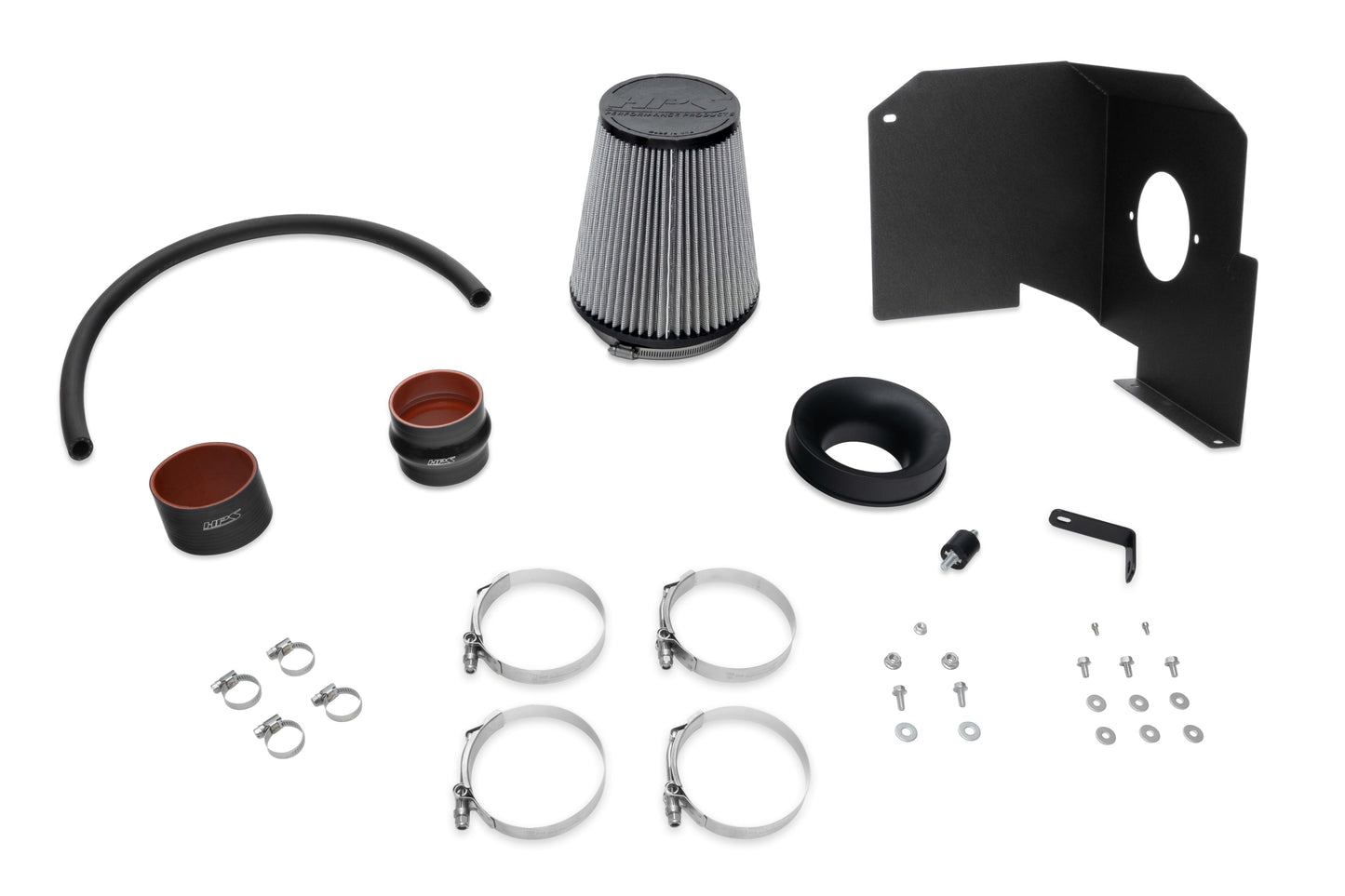 HPS Performance Air Intake Kit with Heat Shield, Polished, 827-603P