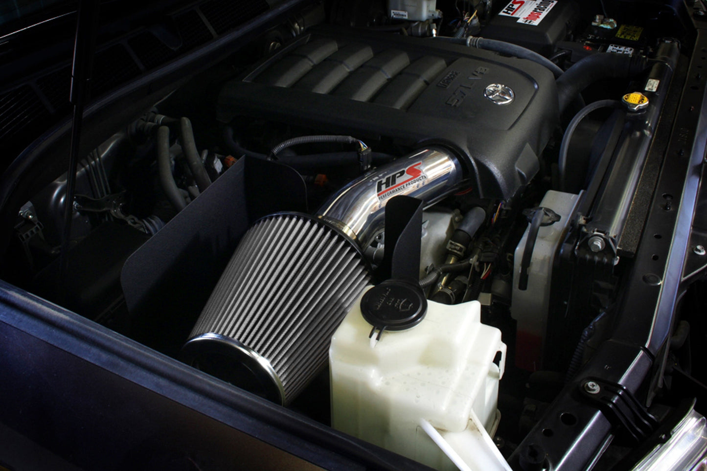HPS Performance Air Intake Kit with Heat Shield, Polished, 827-629P