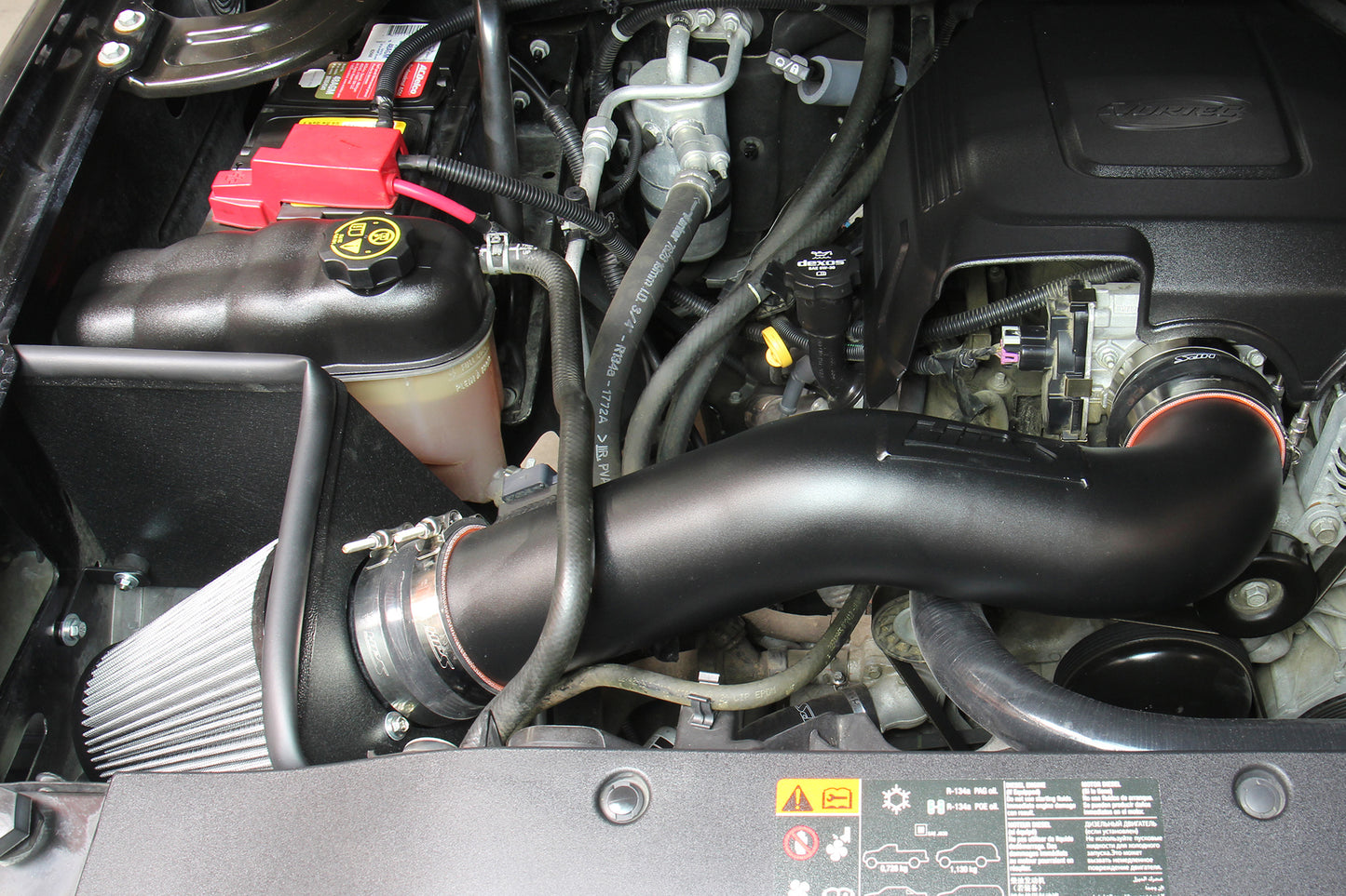 HPS Performance Air Intake Kit with Heat Shield, Black, 827-667WB