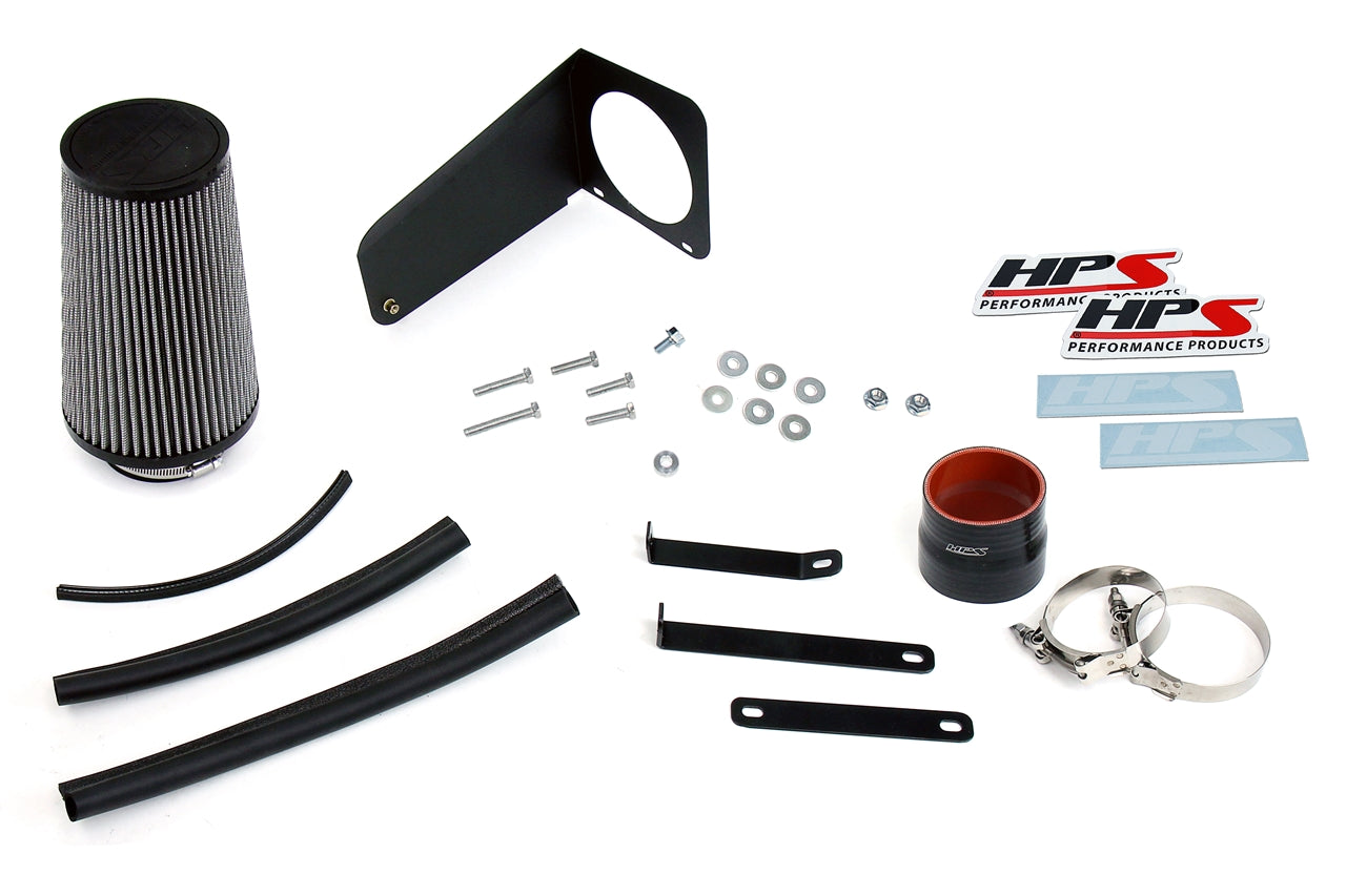 HPS Performance Air Intake Kit with Heat Shield, Red, 827-678R