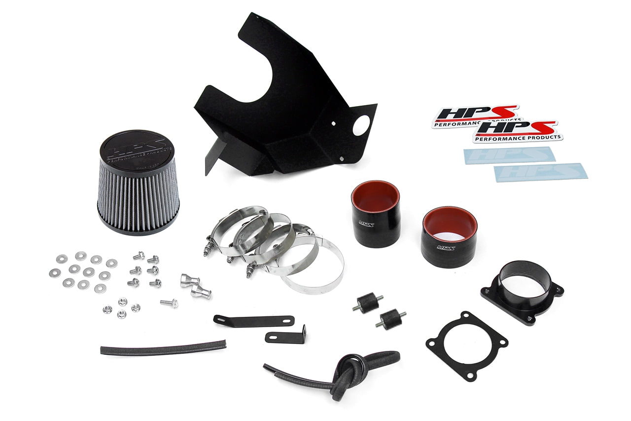 HPS Performance Air Intake Kit with Heat Shield, Black, 827-679WB