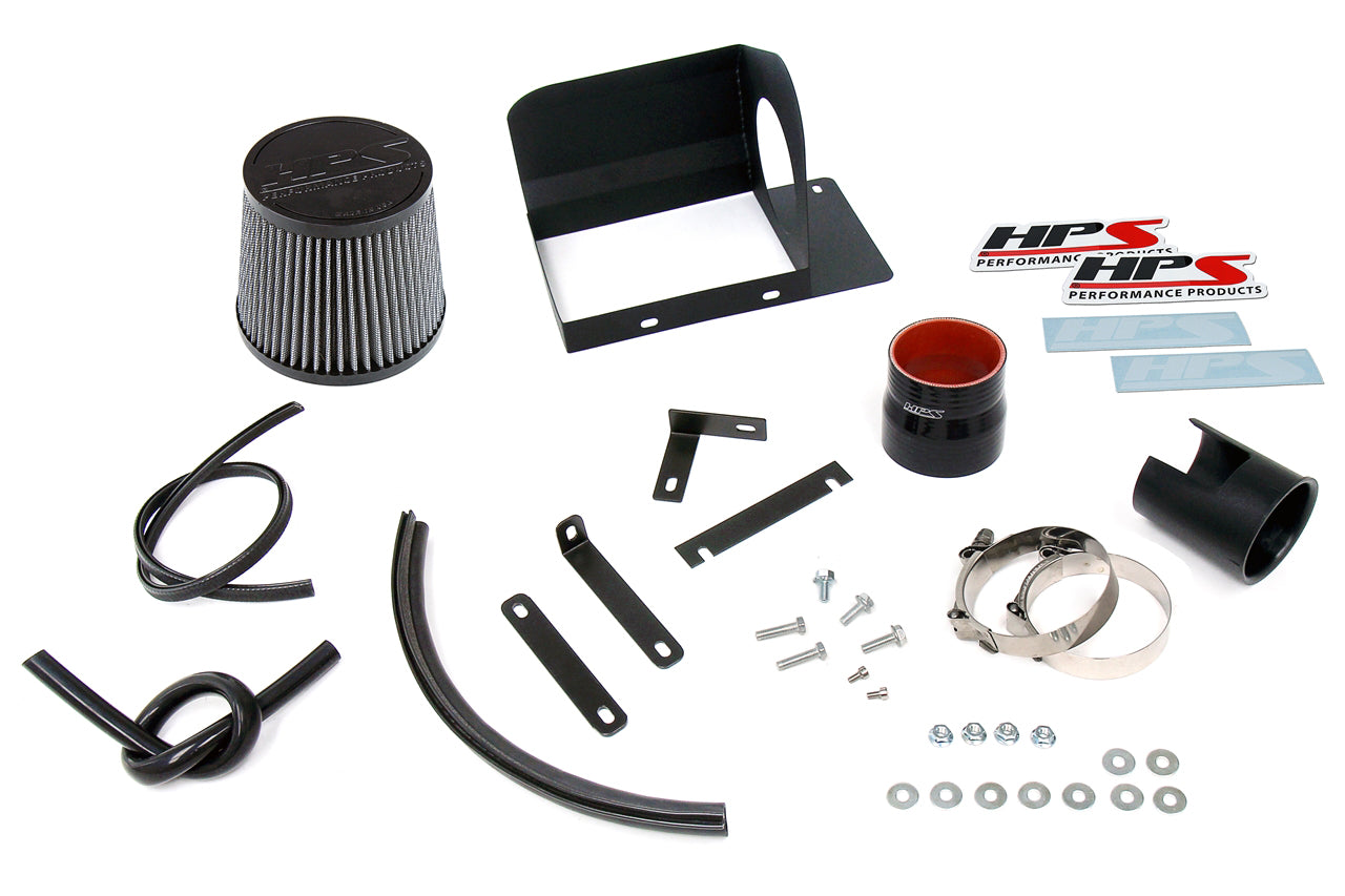 HPS Performance Air Intake Kit with Heat Shield, Polished, 827-686P