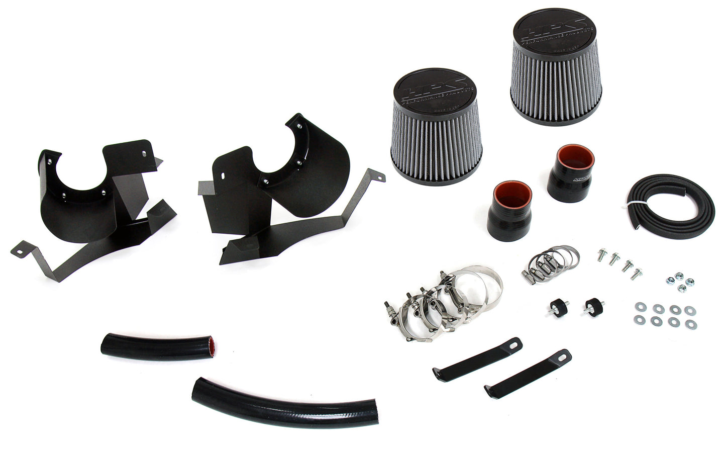 HPS Performance Air Intake Kit with Heat Shield, Red, 827-703R