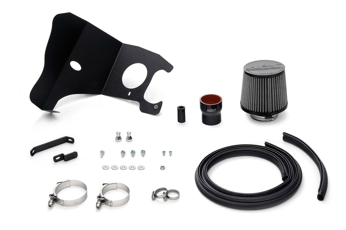 HPS Performance Air Intake Kit with Heat Shield, Polished, 827-709P