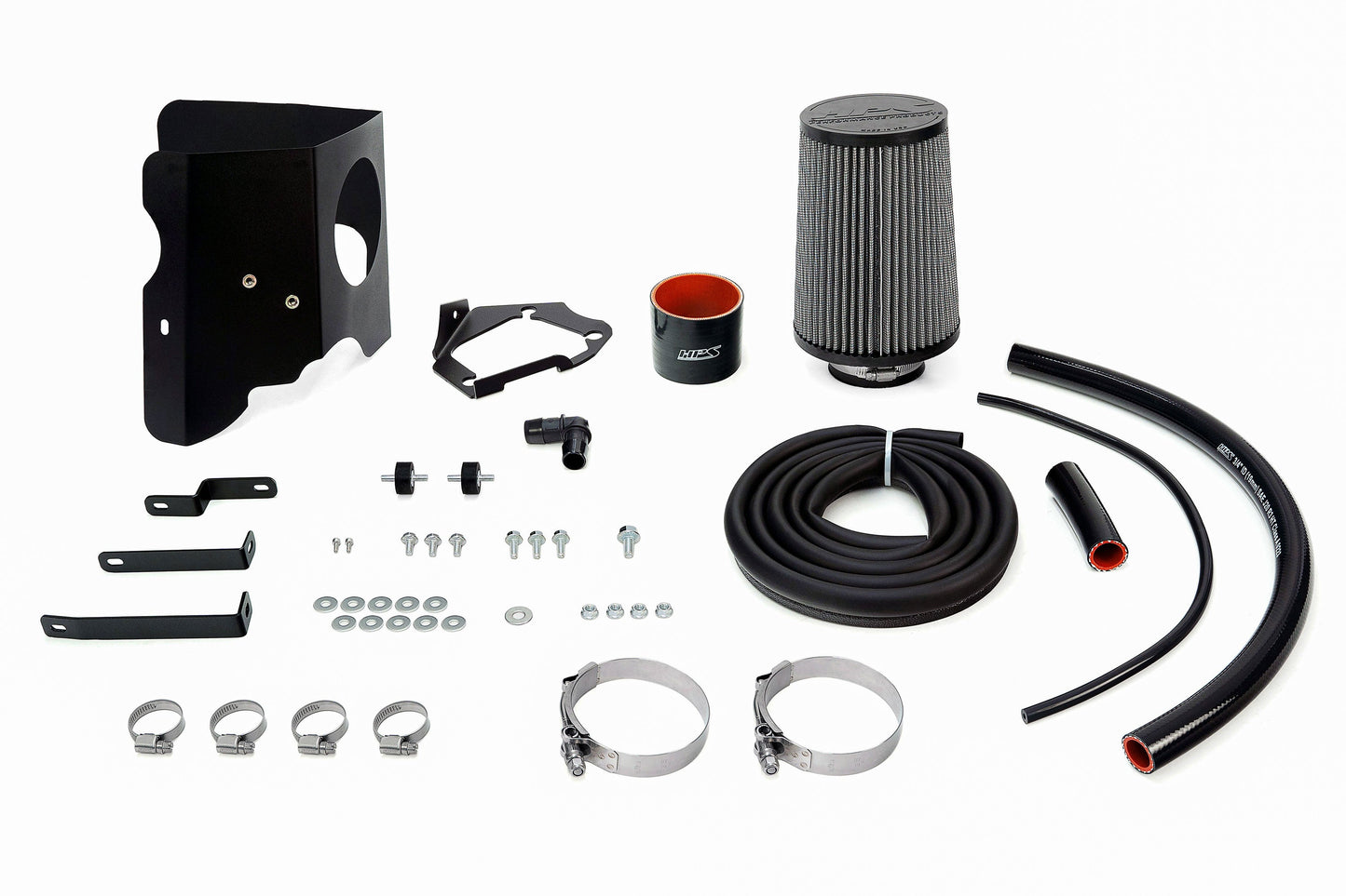 HPS Performance Air Intake Kit with Heat Shield, Polished, 827-718P