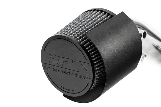 HPS Performance Air Intake Kit with Heat Shield, Polished, 827-724P