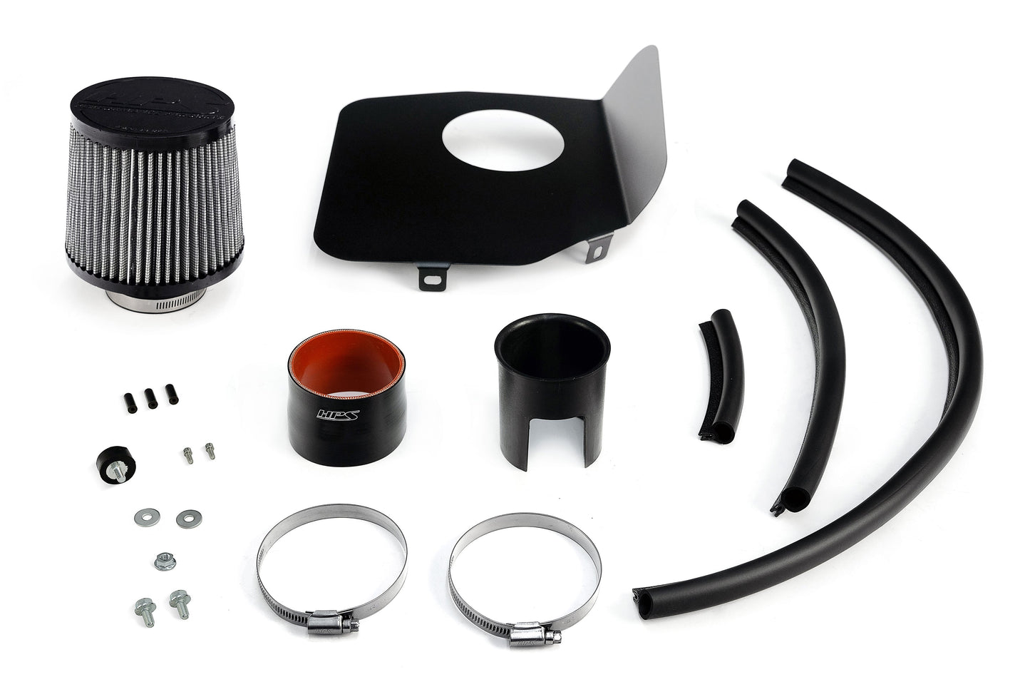 HPS Performance Air Intake Kit with Heat Shield, Black, 827-740WB