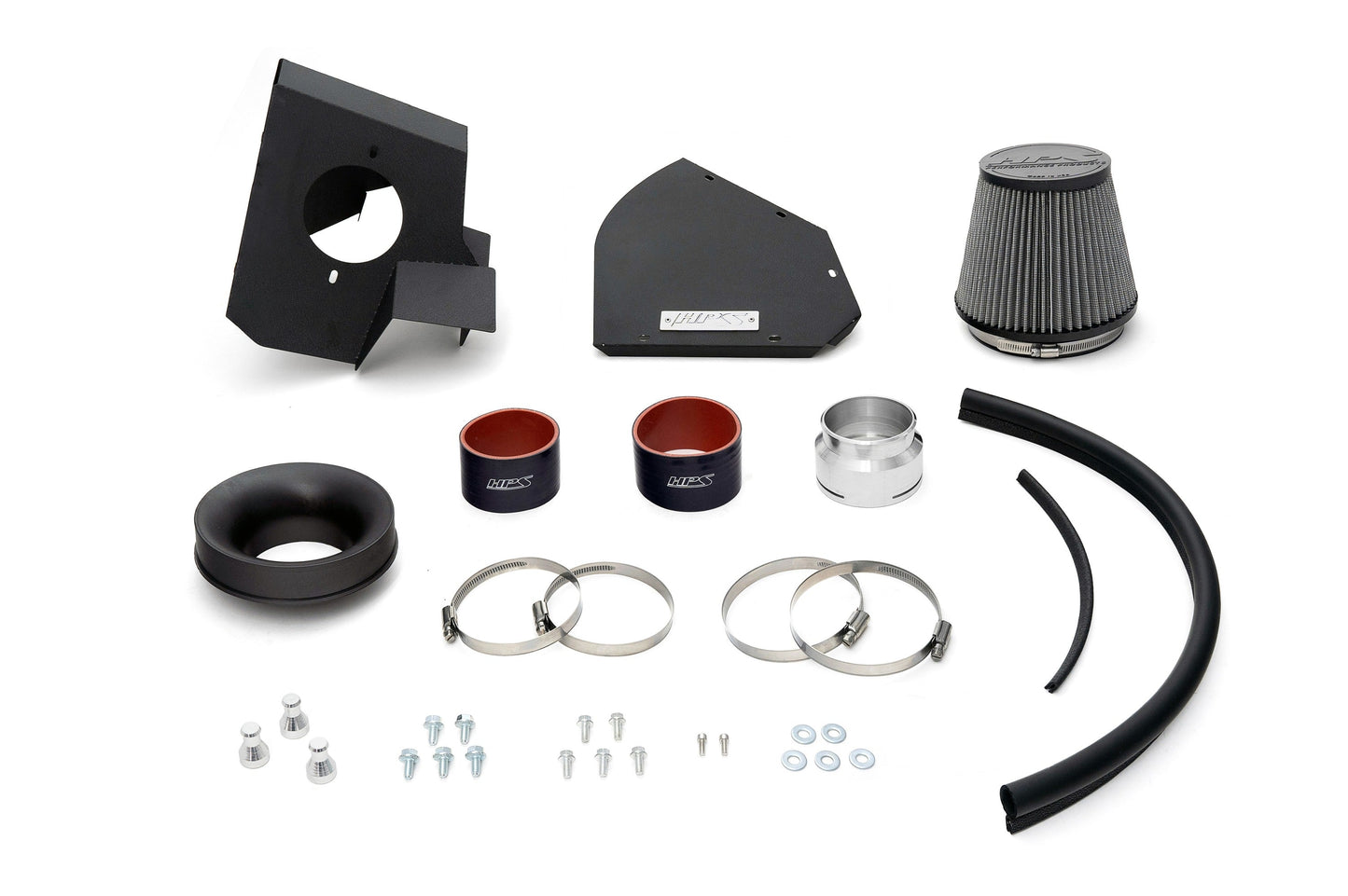 HPS Performance Air Intake Kit with Heat Shield, Polished, 827-771P