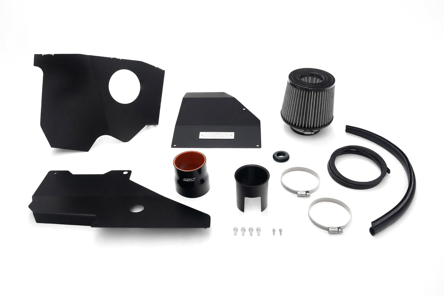 HPS Performance Air Intake Kit with Heat Shield, Red, 827-779R