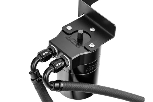 HPS Performance Billet Aluminum Oil Catch Can Kit, Black, 860-002WB