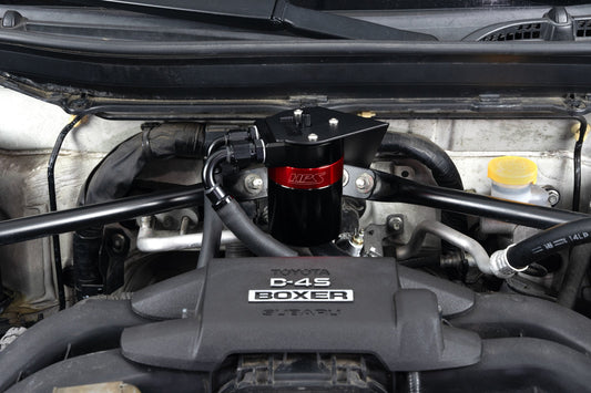 HPS Performance Billet Aluminum Oil Catch Can Kit, Red, 860-030