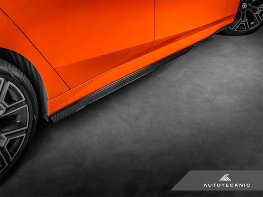 AutoTecknic Dry Carbon Fiber Side Skirt Extension Set - G60 5-Series - Graveyard Performance