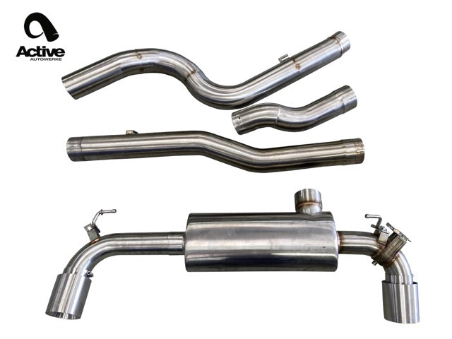 Supra Performance Cat-Back Exhaust System by AA - Supra MKV A90/A91 Rear Exhaust with 100mm brushed stainless tips