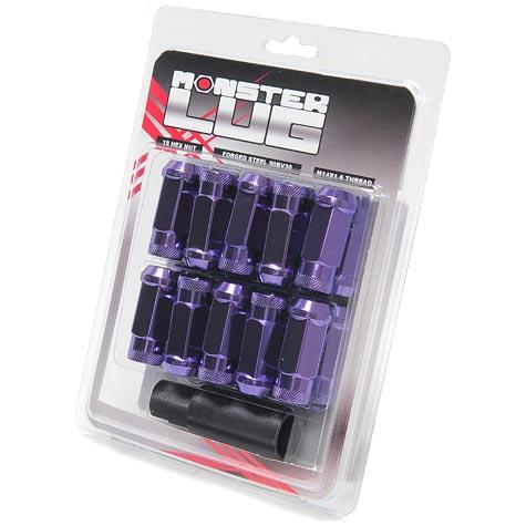 Wheel Mate Monster Locking Lug Nut Set of 4 - Purple 14x1.50 - Graveyard Performance