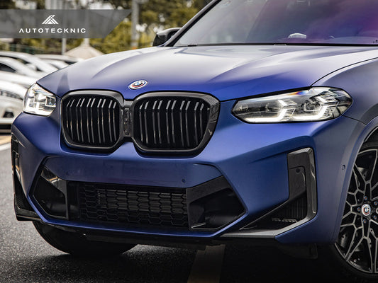 AutoTecknic Dry Carbon Fiber Dual-Slats Front Grille Set - G01 X3 LCI | G02 X4 LCI - Graveyard Performance
