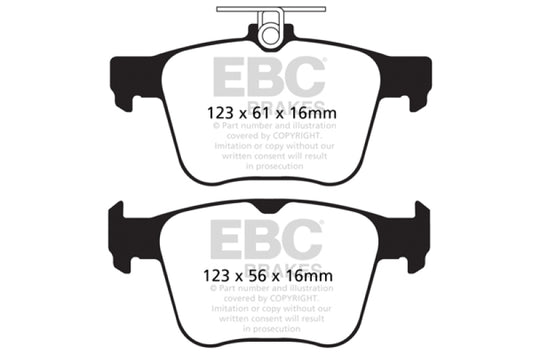 EBC 14-20 Audi S3 2.0 Turbo Redstuff Rear Brake Pads - Graveyard Performance