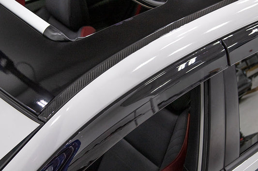 OLM LE Dry Carbon Rain Channel Guard Trim - 2015-2021 Subaru WRX / STI - Graveyard Performance