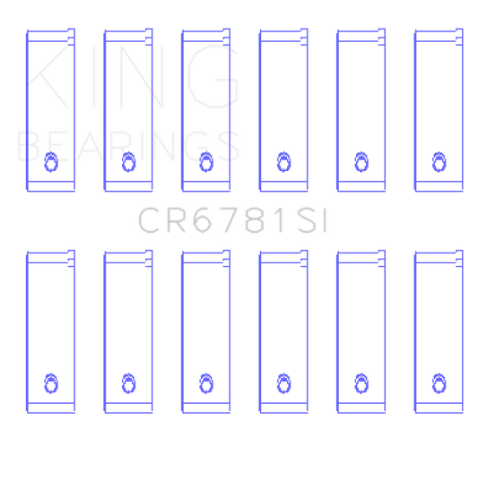King Engine Bearings Chrysler 2.7L (Od+.002in) (Size +0.75mm) Connecting Rod Bearing Set