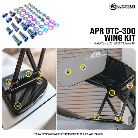 Titanium Hardware Wing Kit - APR GTC-300 STI Spec Wing - Graveyard Performance