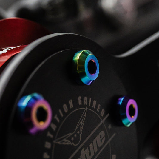 Titanium Hardware Steering Wheel Kit - Motor Head Design - Graveyard Performance