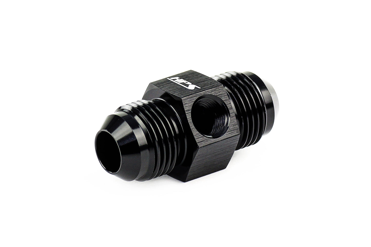 HPS Performance -12 AN Male to Male Adapter with 1/8" NPT Female Port, Aluminum, Black