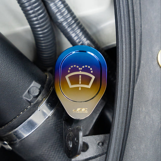 JDC Titanium Washer Fluid Cap | R35 Nissan GT-R, 370Z & Infiniti Models - Graveyard Performance