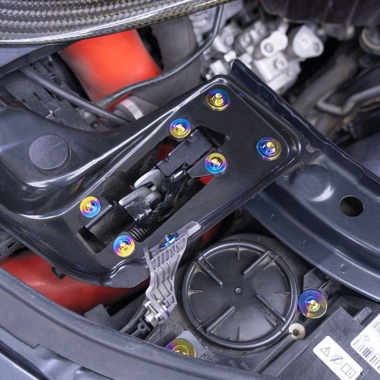 JDC Titanium Hood Latch Hardware Kit | 2014-2020 BMW F80 M3/M4