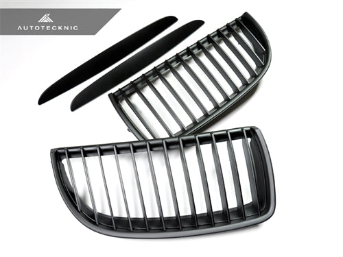 AutoTecknic Stealth Black Front Grille Set - E90 Sedan / E91 Wagon | 3 Series - Graveyard Performance