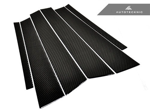 AutoTecknic Carbon Fiber B & C Pillar Covers - BMW F30 3-Series Sedan - Graveyard Performance
