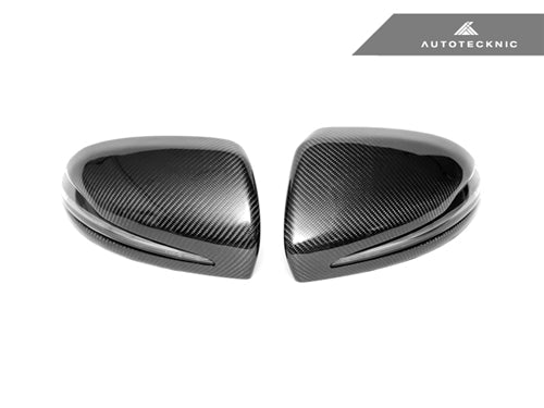 AutoTecknic Replacement Carbon Fiber Mirror Covers - Mercedes-Benz W205 C-Class | W222 S-Class - Graveyard Performance