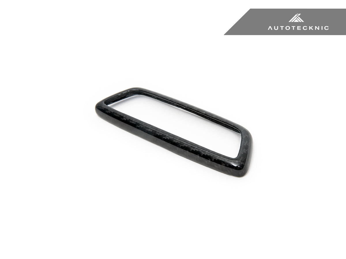 AutoTecknic Dry Carbon Front Seat Illuminated Emblem Surround Set - BMW M - Graveyard Performance
