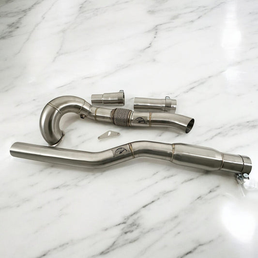 AWD 2.0T VW MK7 Golf R Race Downpipe (Catless and Catted) - Graveyard Performance
