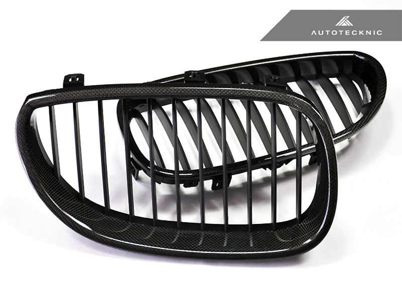 AutoTecknic Carbon Fiber Front Grille Set - E60 Sedan / E61 Wagon | 5 Series including M5 - Graveyard Performance