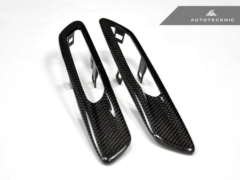 AutoTecknic Replacement Carbon Fiber Fender Light Trims - F10 Sedan / F11 Wagon | 5 Series - Graveyard Performance