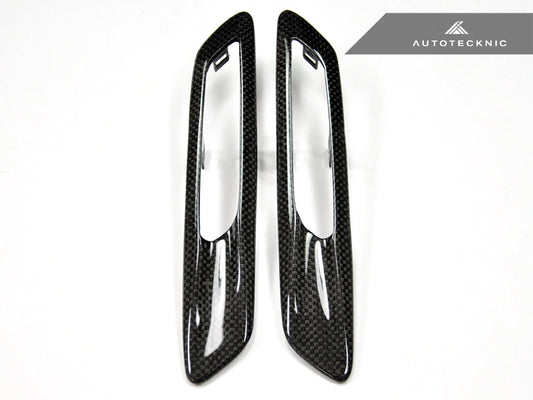 AutoTecknic Replacement Carbon Fiber Fender Light Trims - F10 Sedan / F11 Wagon | 5 Series - Graveyard Performance
