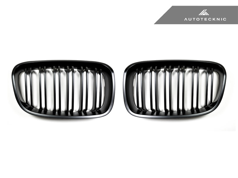 AutoTecknic Dual-Slats Stealth Black Front Grille Set - F20 1-Series - Graveyard Performance