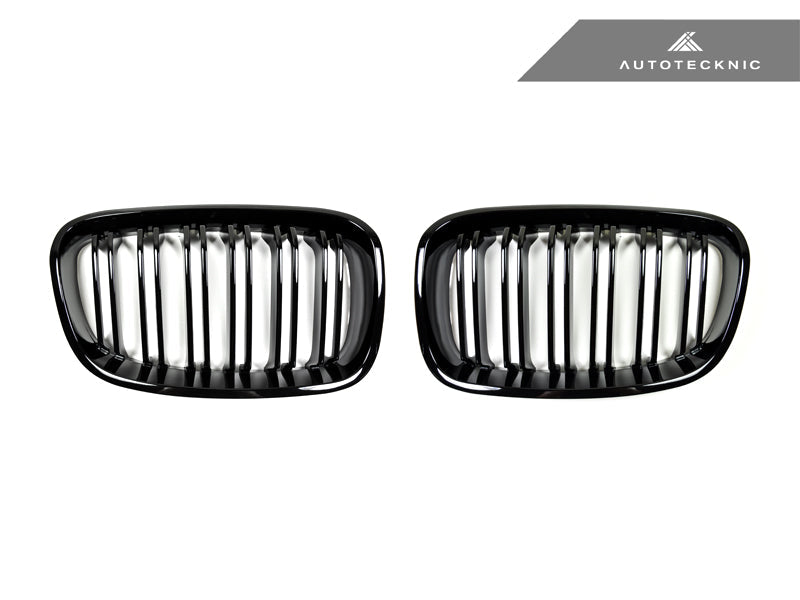AutoTecknic Dual-Slats Gloss Black Front Grille Set - F20 1-Series - Graveyard Performance