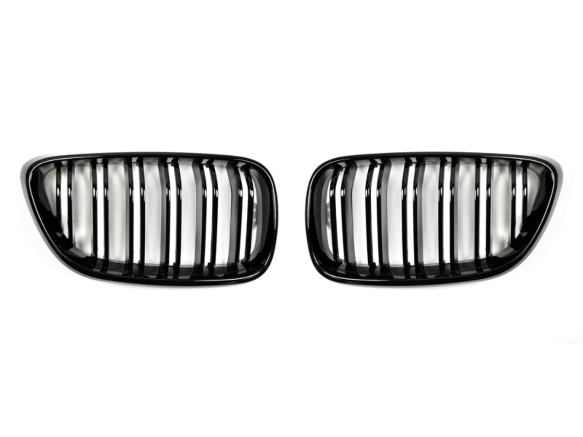 AutoTecknic Dual-Slats Gloss Black Front Grille Set - F22 2-Series | F87 M2