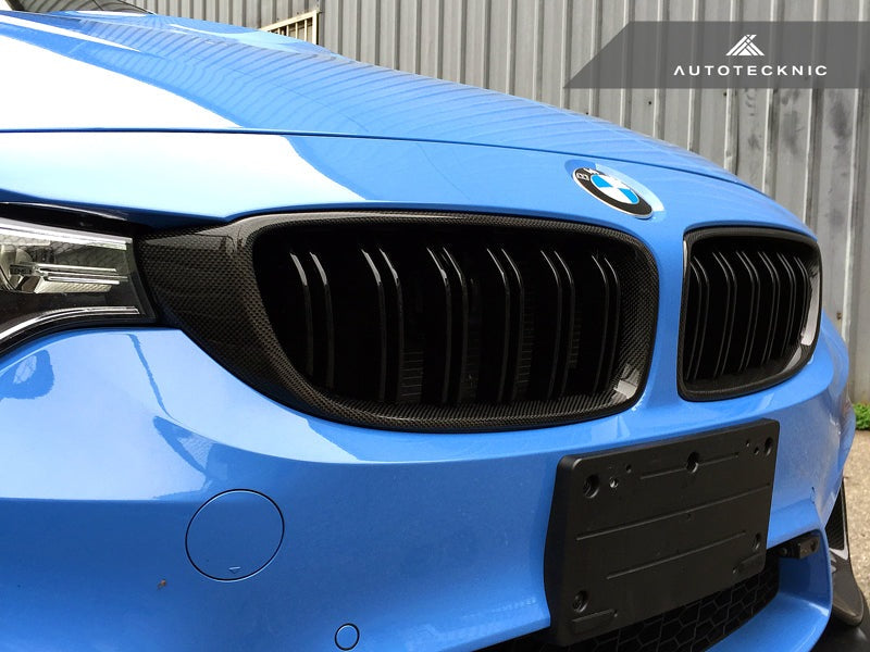 AutoTecknic Dual-Slats Carbon Fiber Front Grille Set - F32/ F36 4-Series | F80 M3 | F82 M4 - Graveyard Performance