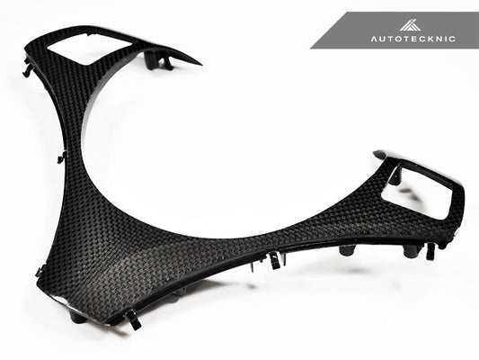 AutoTecknic Carbon Fiber Steering Wheel Trim - E90/ E92/ E93 3-Series/ E82 1-Series with Sport Package - Graveyard Performance