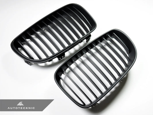 AutoTecknic Stealth Black Front Grille Set - E82 1-Series & 1M - Graveyard Performance
