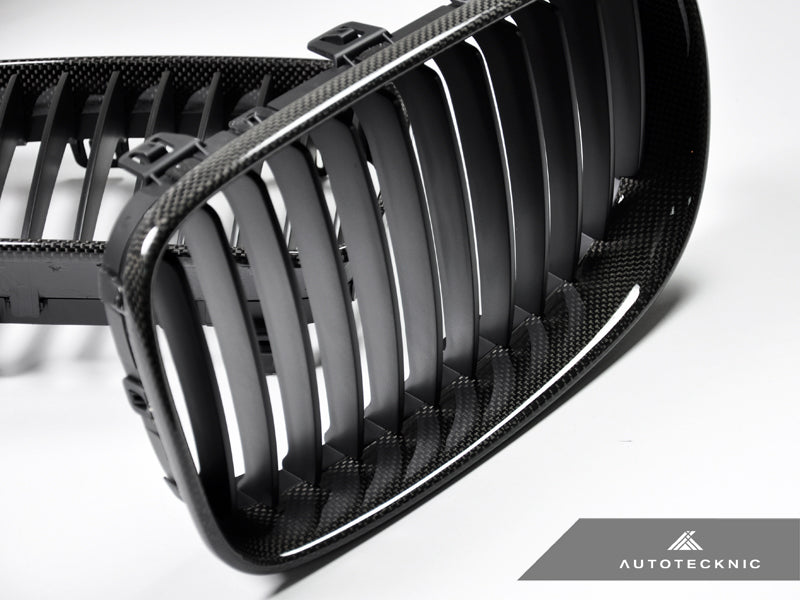 AutoTecknic Carbon Fiber Front Grille Set - E82/ E88 1-Series & 1M - Graveyard Performance