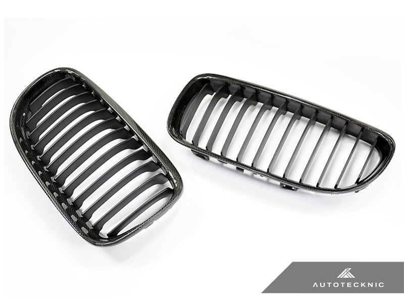 AutoTecknic Carbon Fiber Front Grille Set - E90/ E91 3-Series LCI - Graveyard Performance