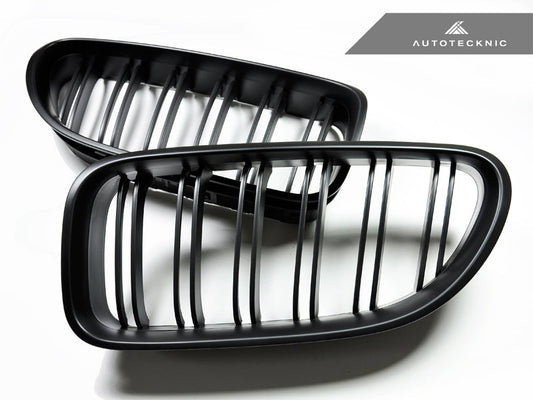 AutoTecknic Dual-Slats Stealth Black Front Grille Set - F06 Gran Coupe/ F12 Coupe/ F13 Cabrio | 6 Series & M6 - Graveyard Performance