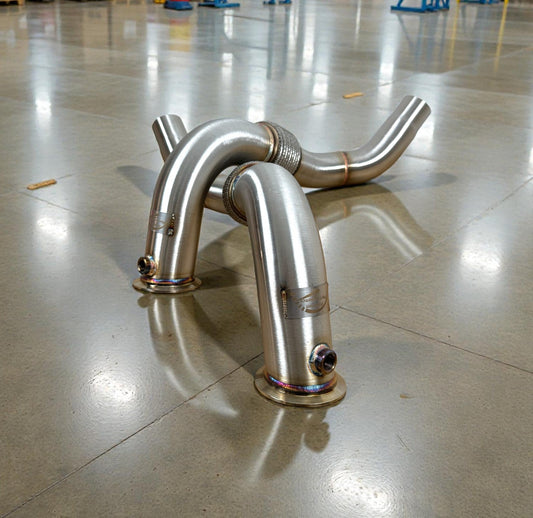 BMW N63/N63TU Catless Race Downpipes - 550i, 650i, 750i, Alpina B6 B7 (Chassis F01 F02 F06 F12 F13 F07 F10) - Graveyard Performance