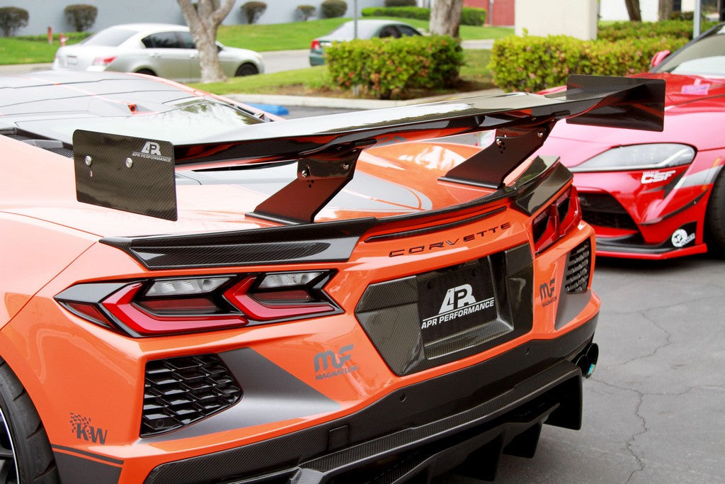 APR Performance Chevrolet Corvette C8 Carbon Fiber License Plate Backing